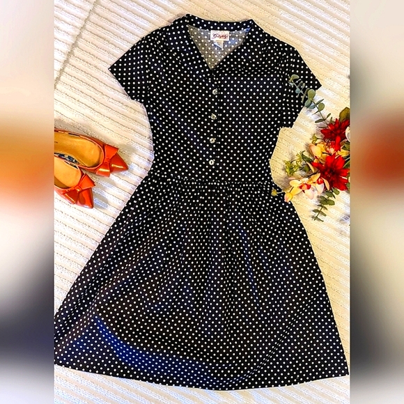 {Golightly} Polka Dot Dress - Picture 2 of 5